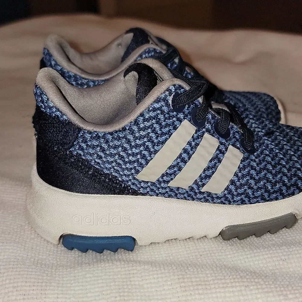 Adidas Toddler Cloudfoam Racer TR Sneaker Shoes Navy & Grey Size 5